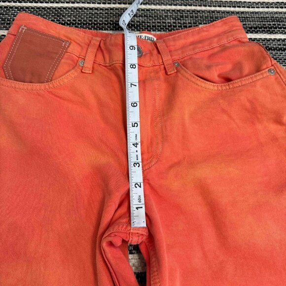 Free People We The Free Waterfalls Baggy Wide Leg Jean Zip Fly Oklahoma Sun 24S - Picture 11 of 16